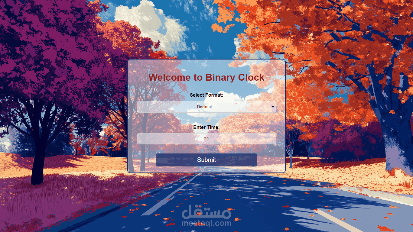 لعبة ساعة بالبايناري (Binary Clock)