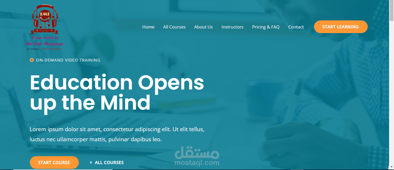 موقع دروس تعليميه اونلاين باستخدام ووردبريس