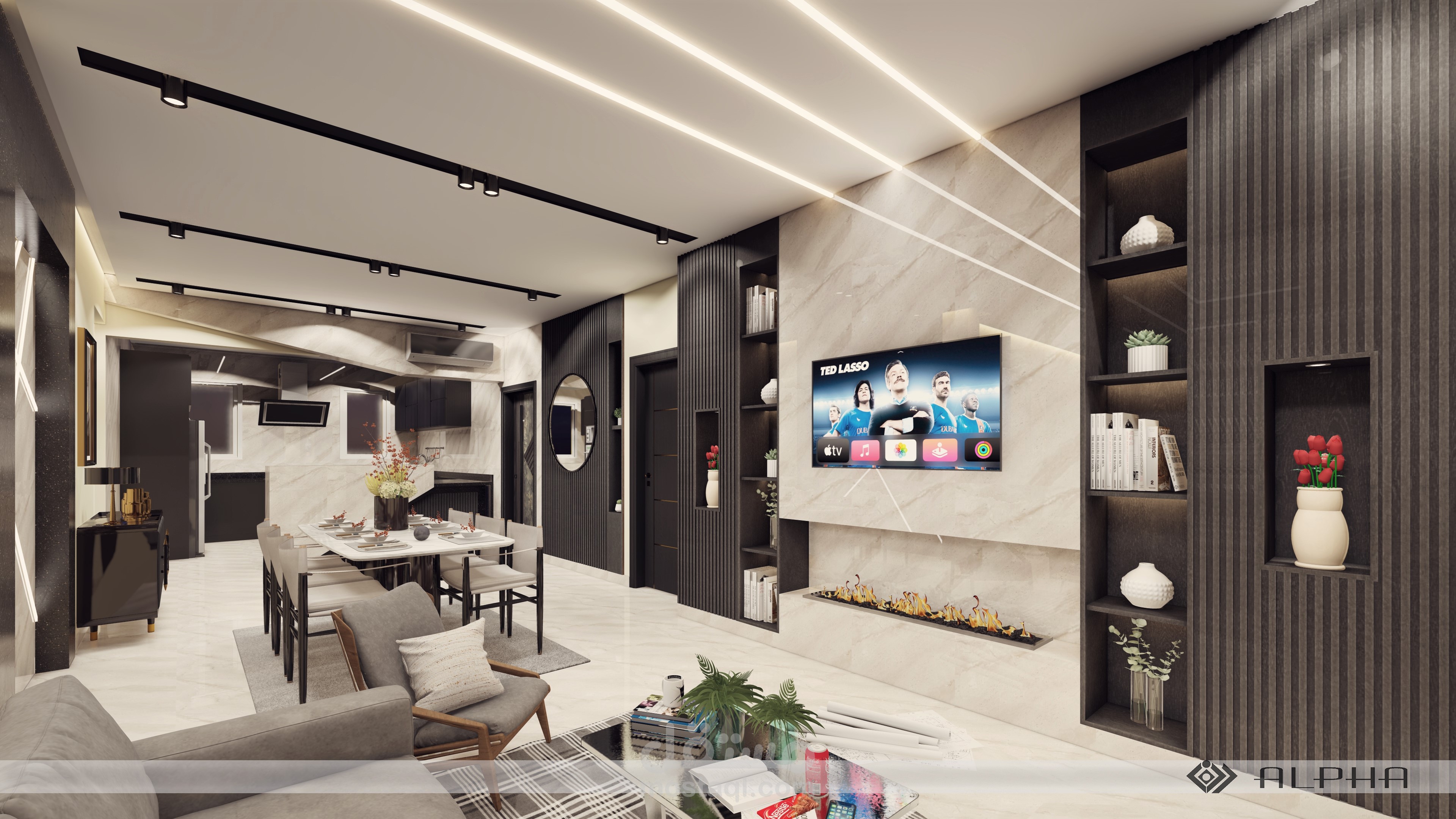 تصميم داخلي لشقة سكنية