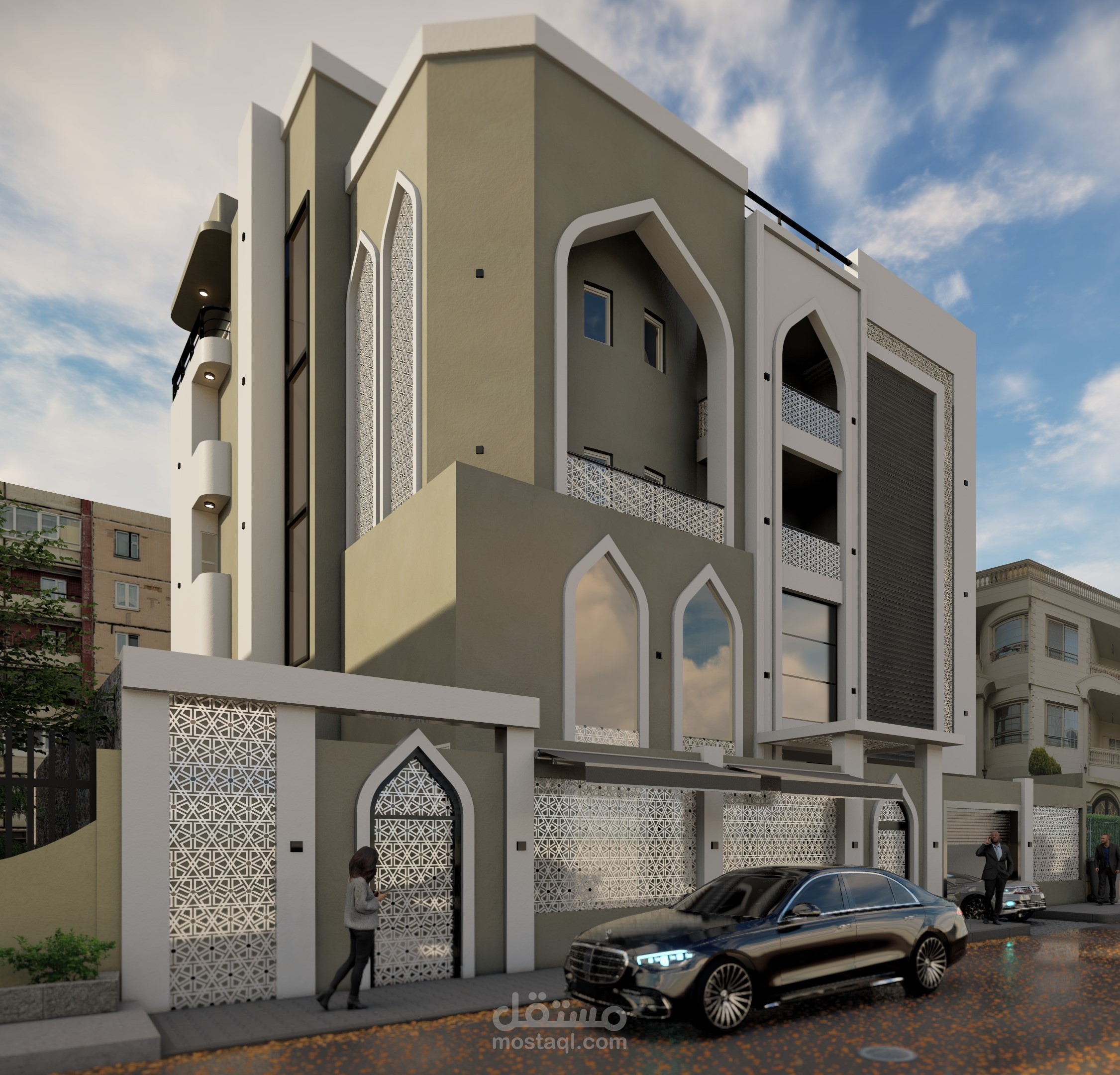اعادة تصميم و اجهة مبني سكني