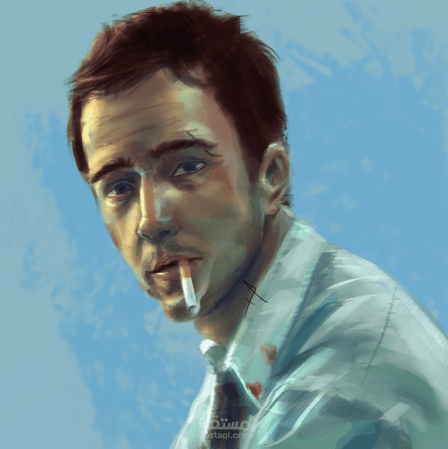 بورتريه مرسوم بأسلوب الرسم اليدوي عبر الفوتوشوب