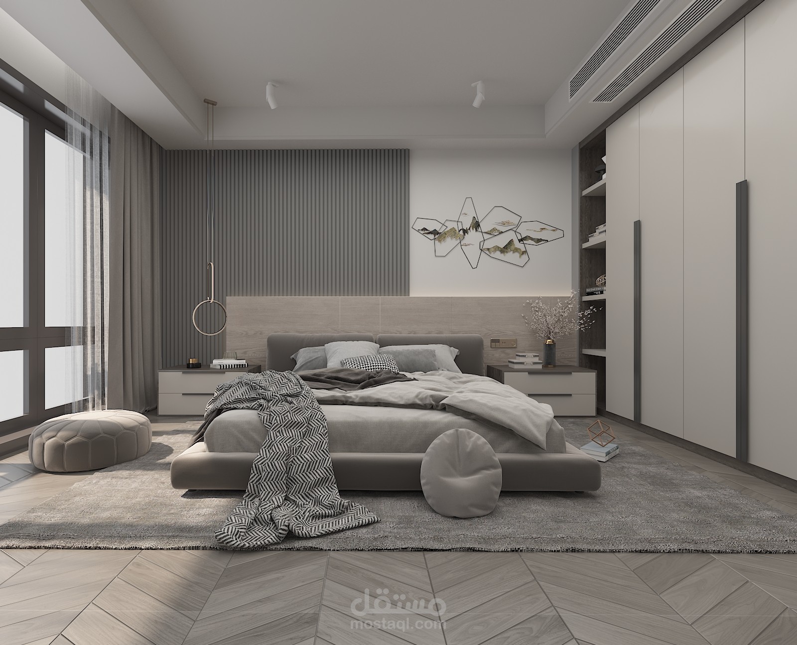INTERIOR DESIGN FOR BEDROOM AND WORKPLACE