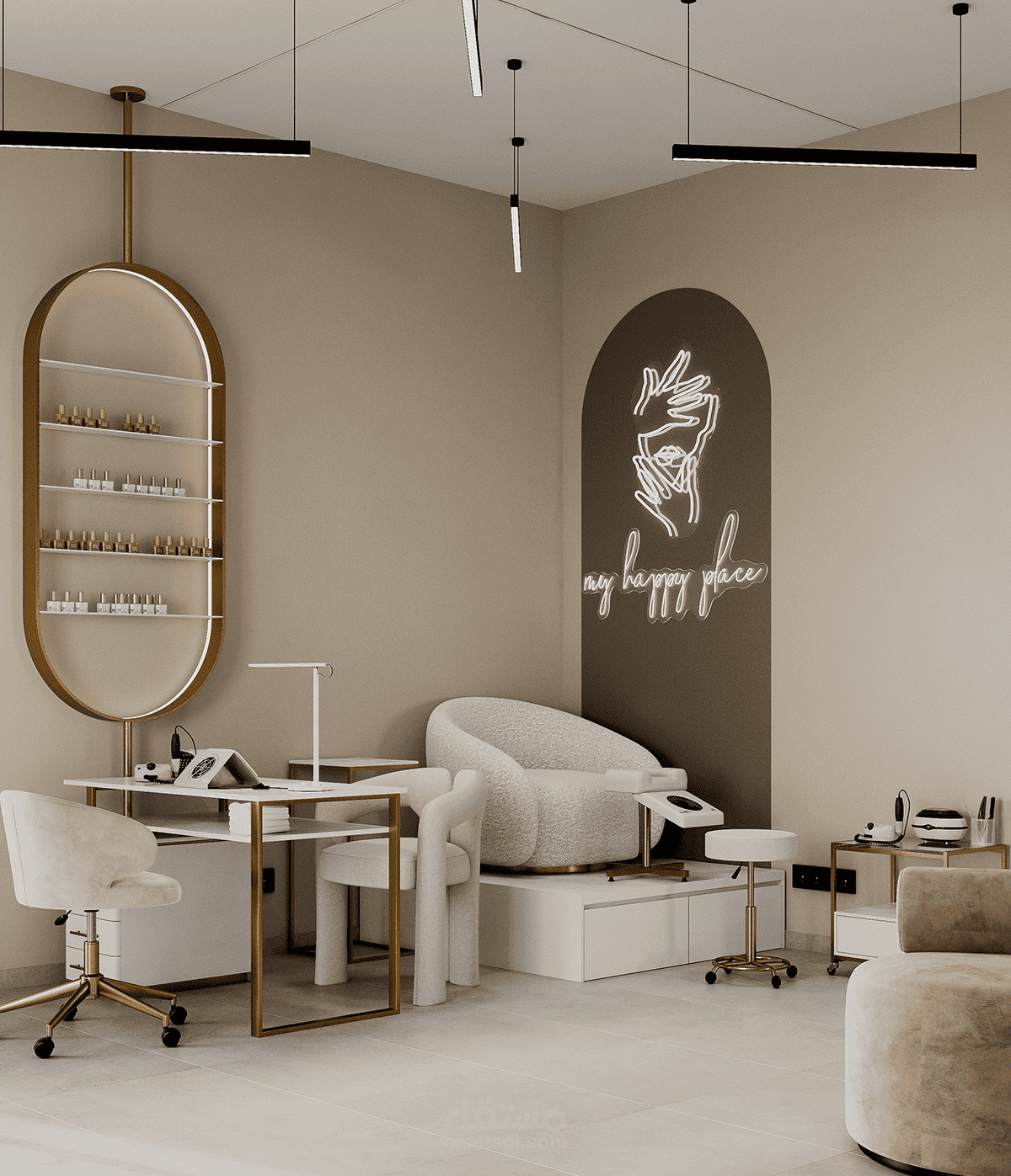 Design and visualization of a beauty salon