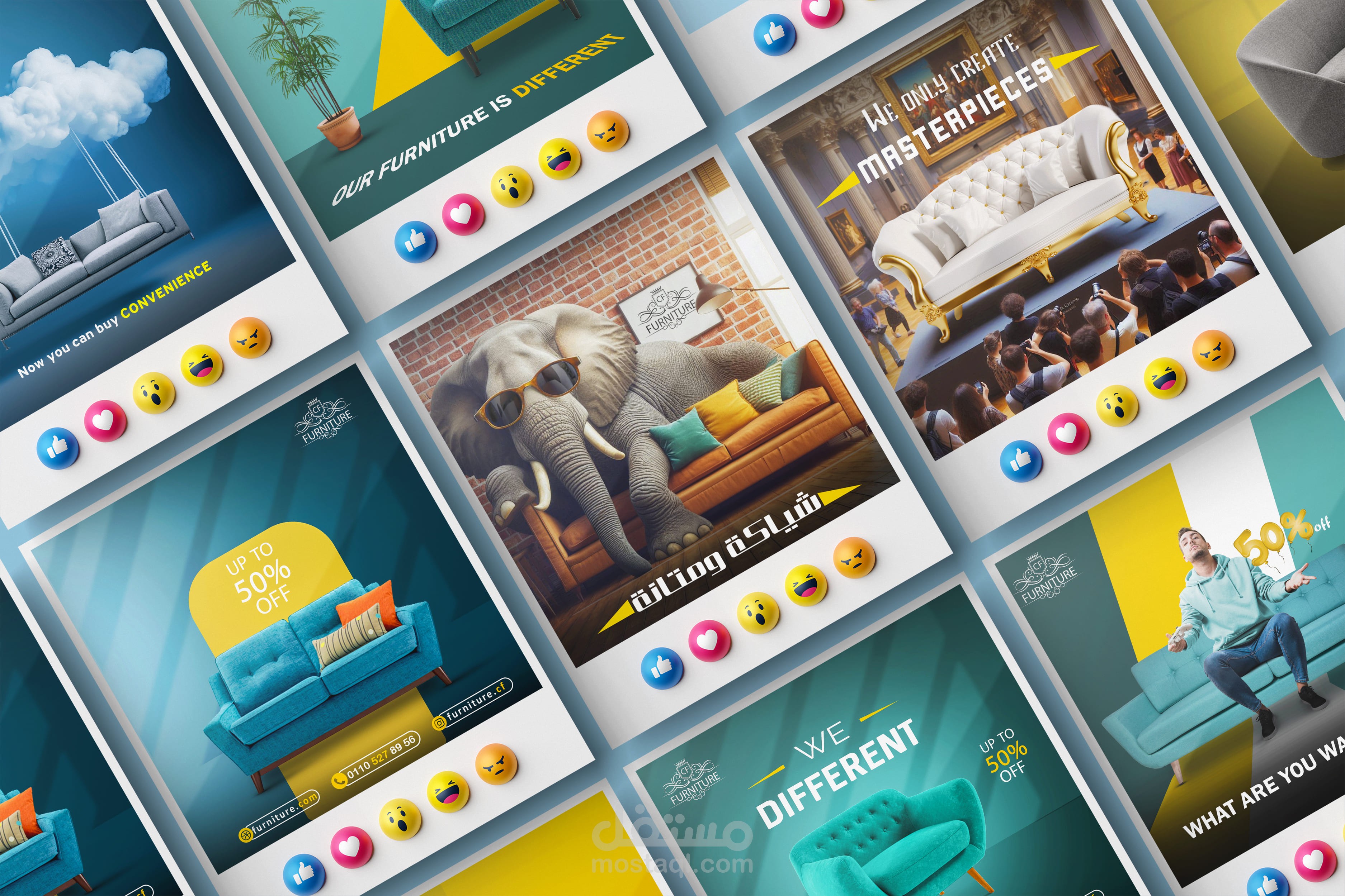 Social media designs for furniture