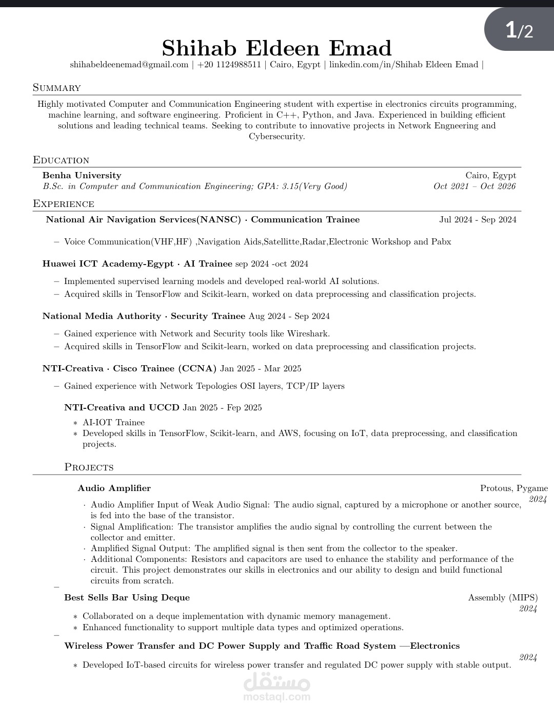 عمل cv احترافي متوافق مع نظام Ats