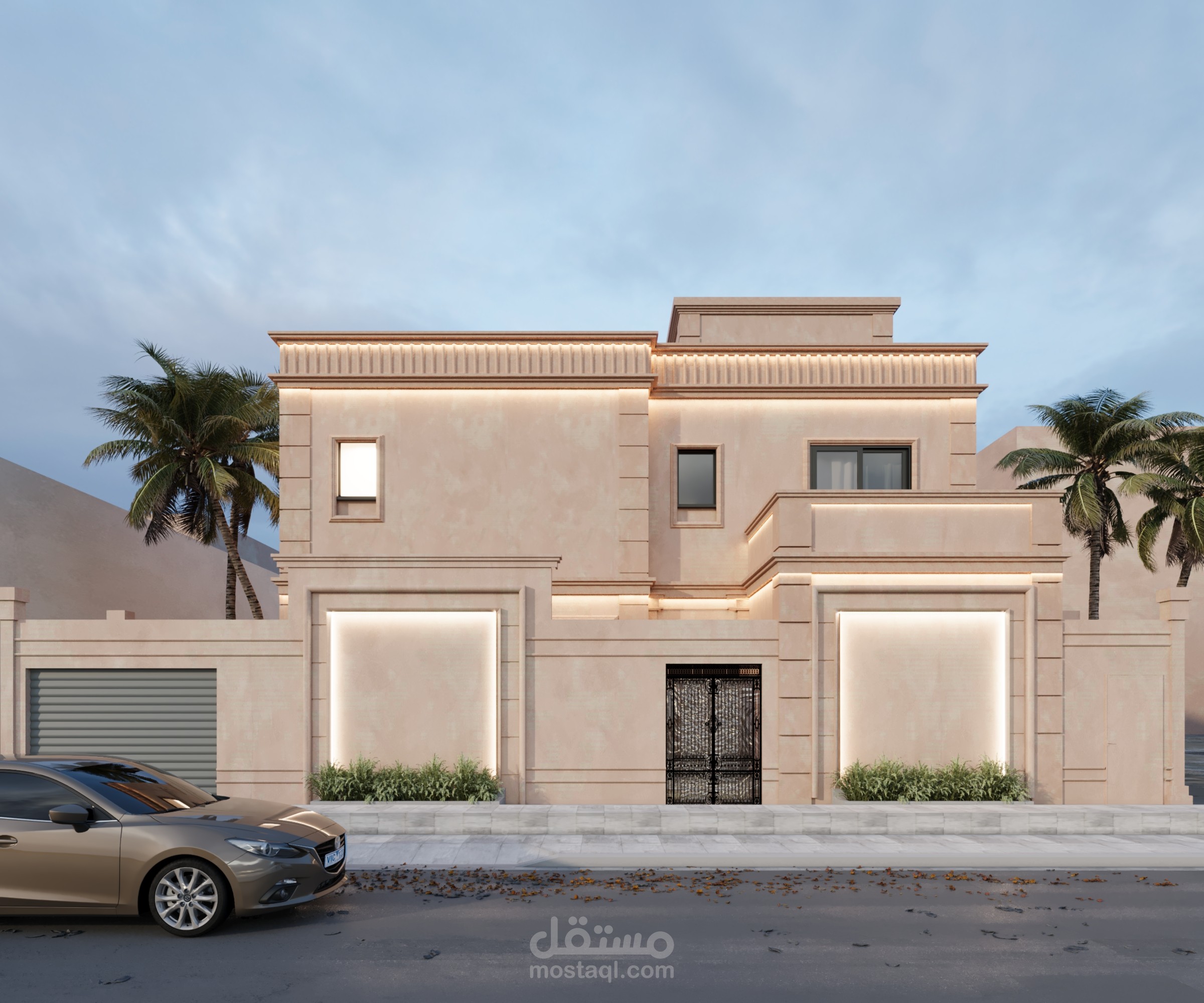 تصميم واجهة فيلا نيوكلاسيك