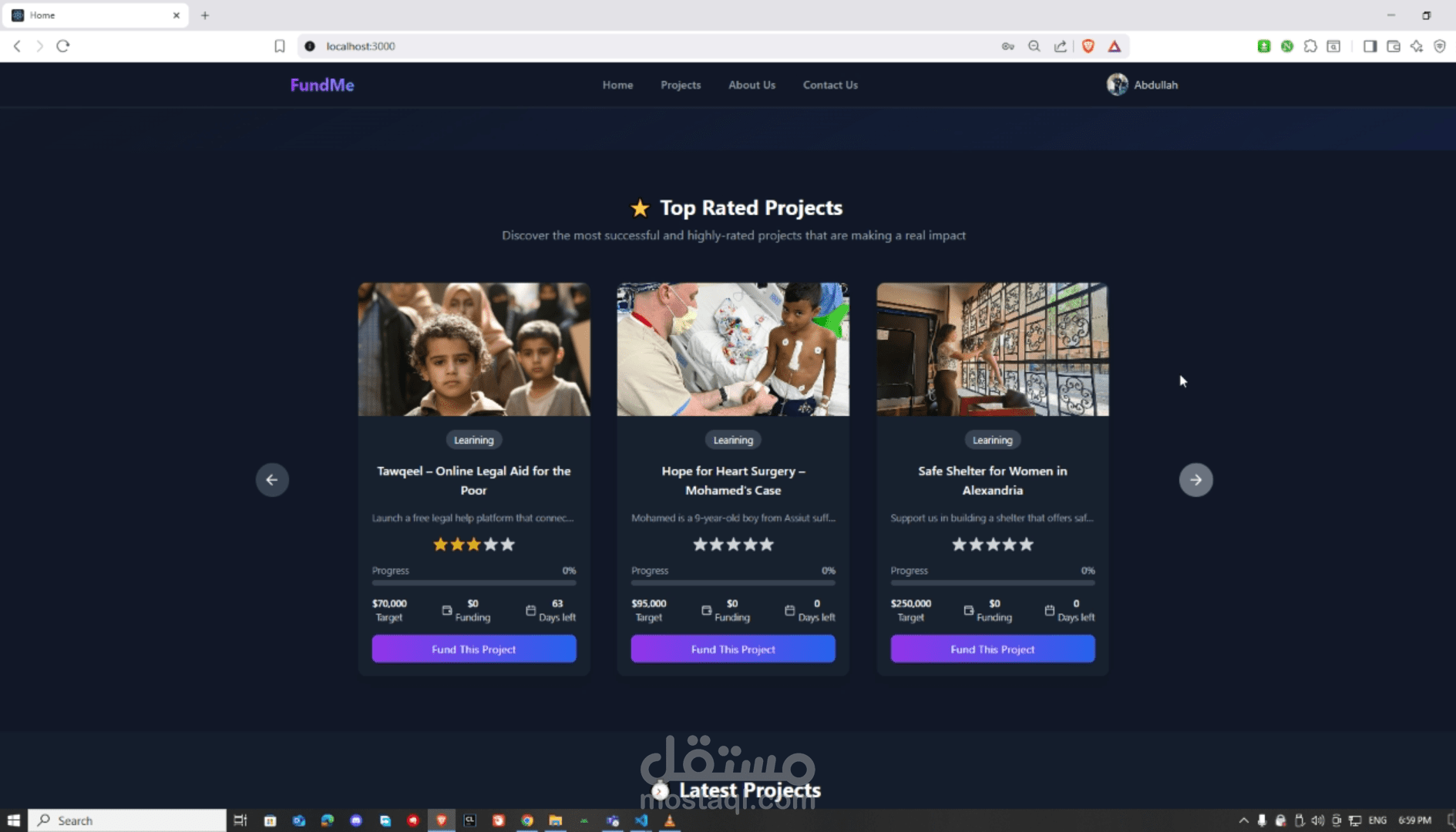 Crowd-Funding Web app