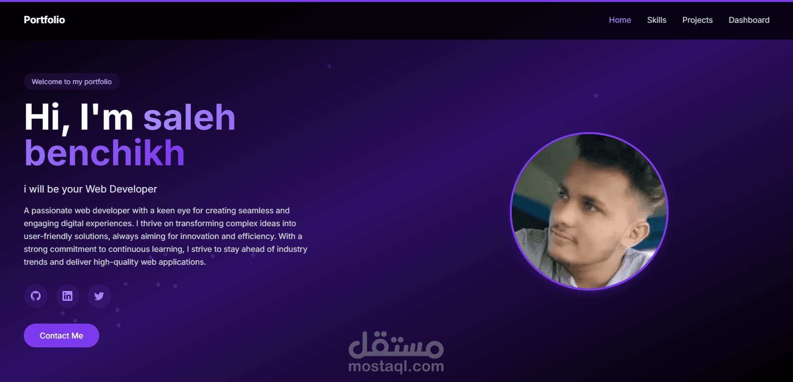 تطوير portfolio  مرن به وبتصميم متجاوب وعصري