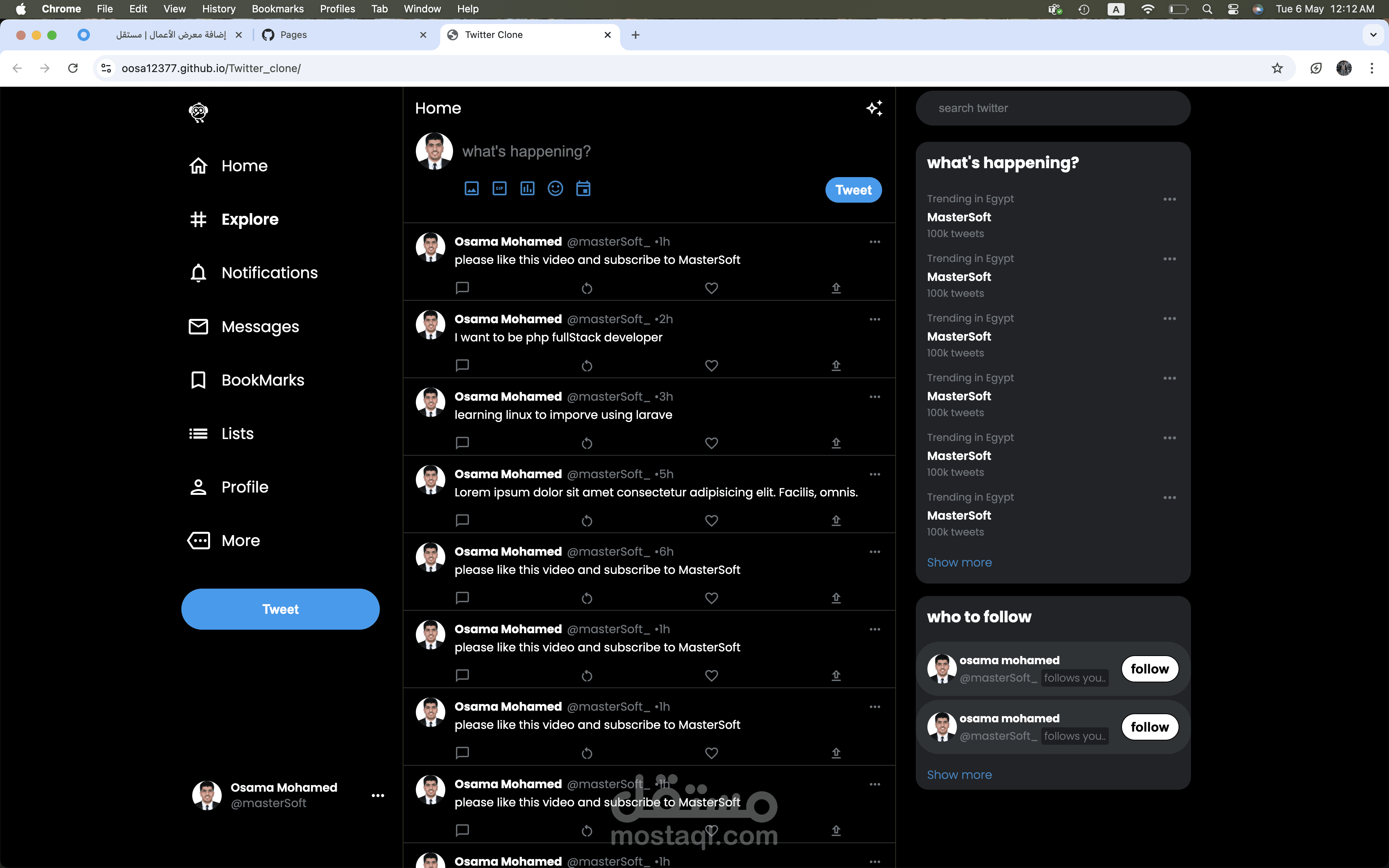 twitter clone