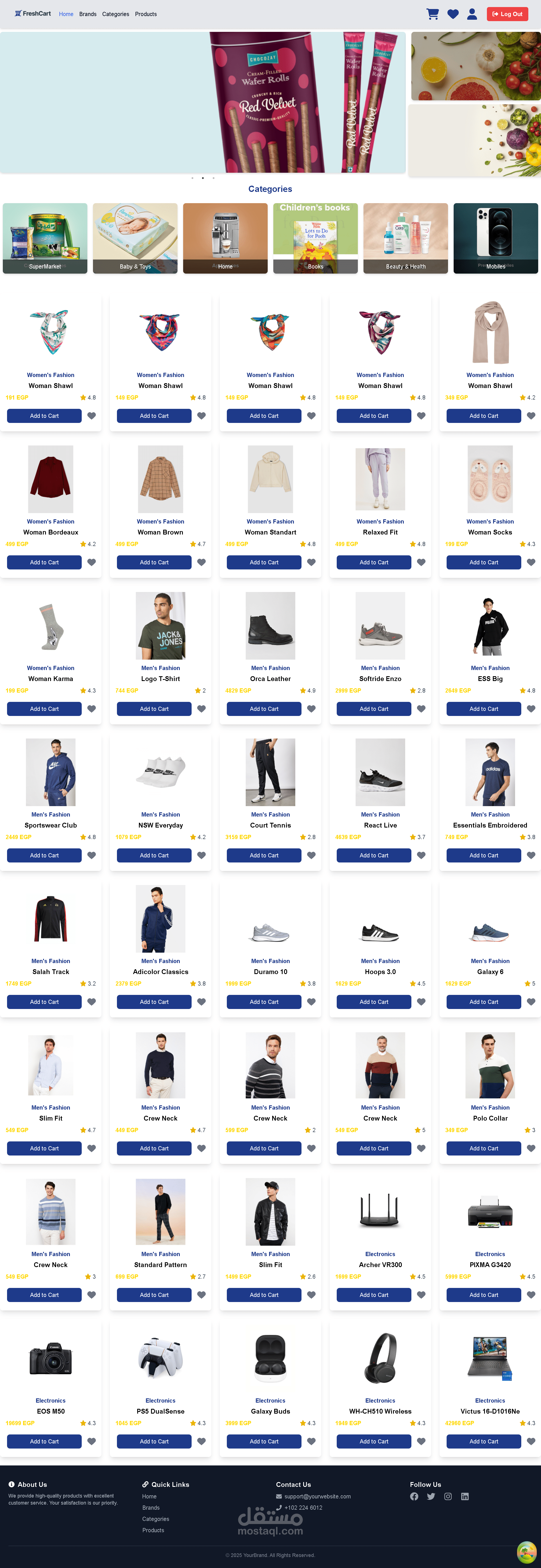 FreshCart – تجربة تسوّق سلسة ومبتكرة بتصميم عصري