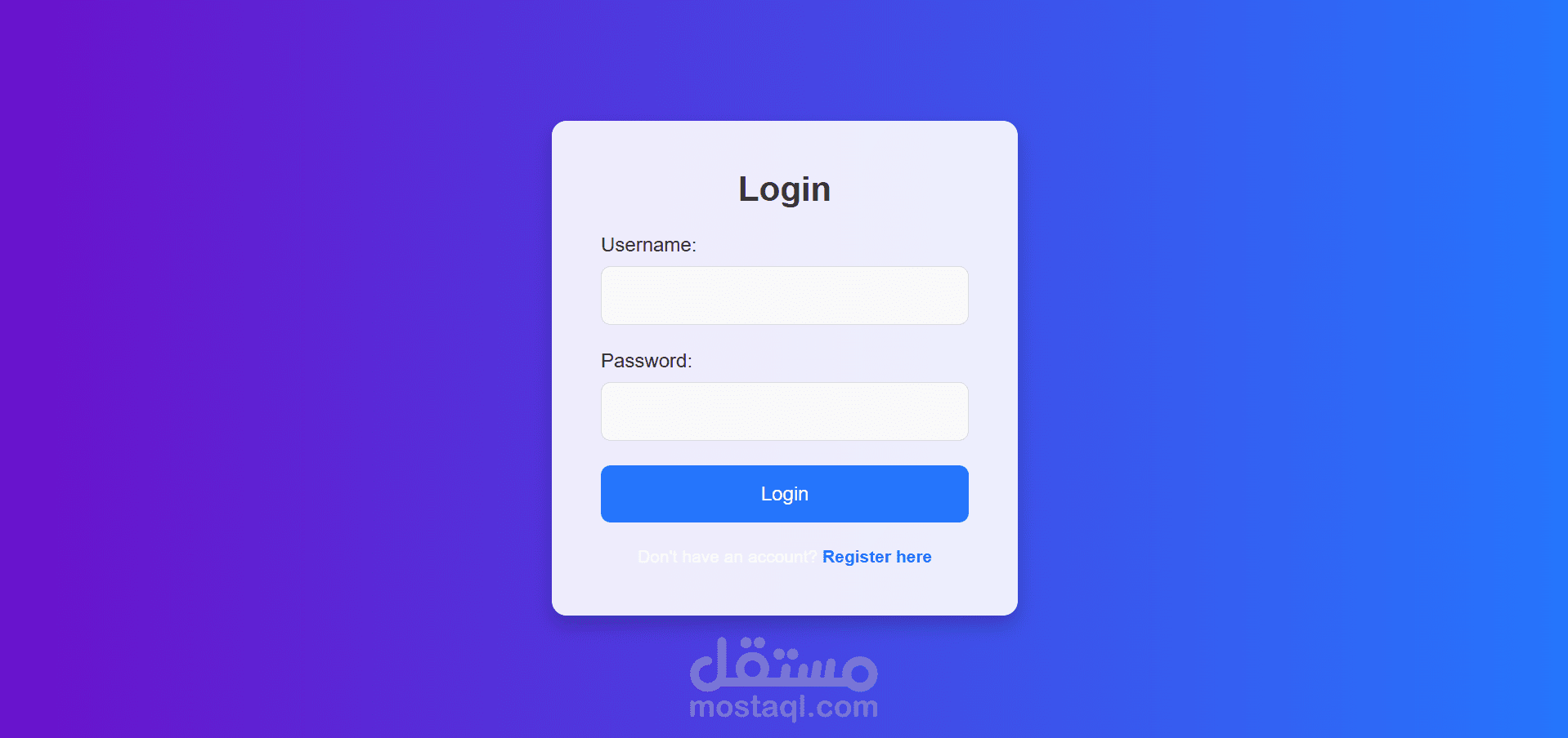 Signup, Login page
