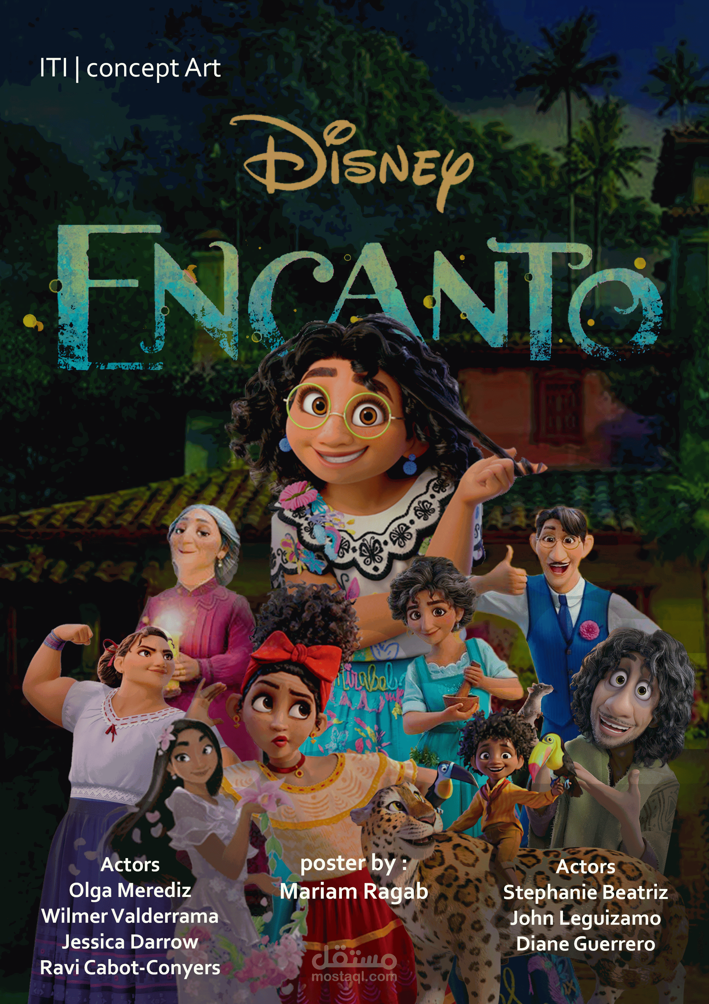 اعادة تصميم لبوستر فيلم encanto