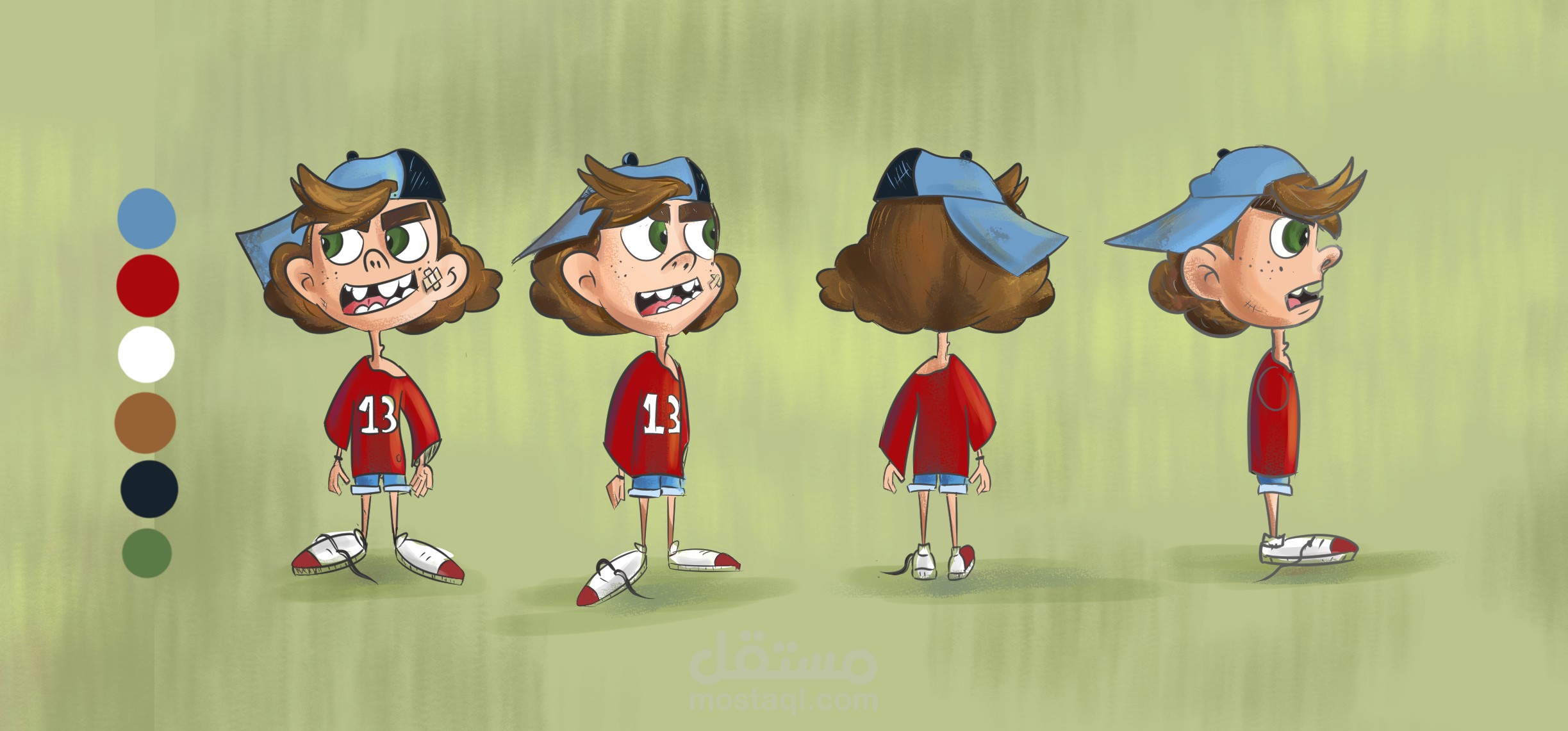 تصميم وتلوين شخصيات كرتونية