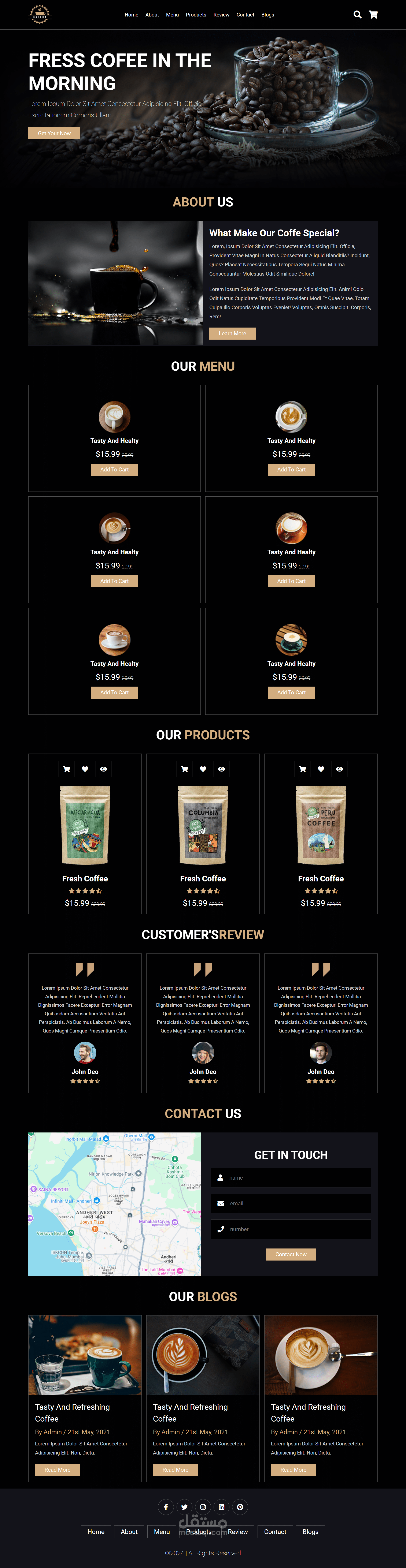 Coffe Shop Website