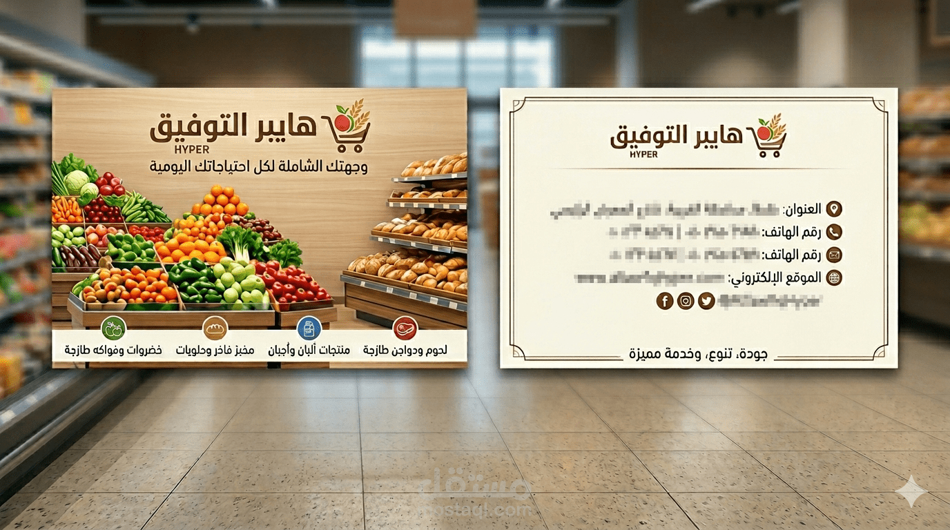 مشروع الهوية البصرية لـ "هايبر التوفيق" – دمج الإبداع البشري بالذكاء الاصطناعي