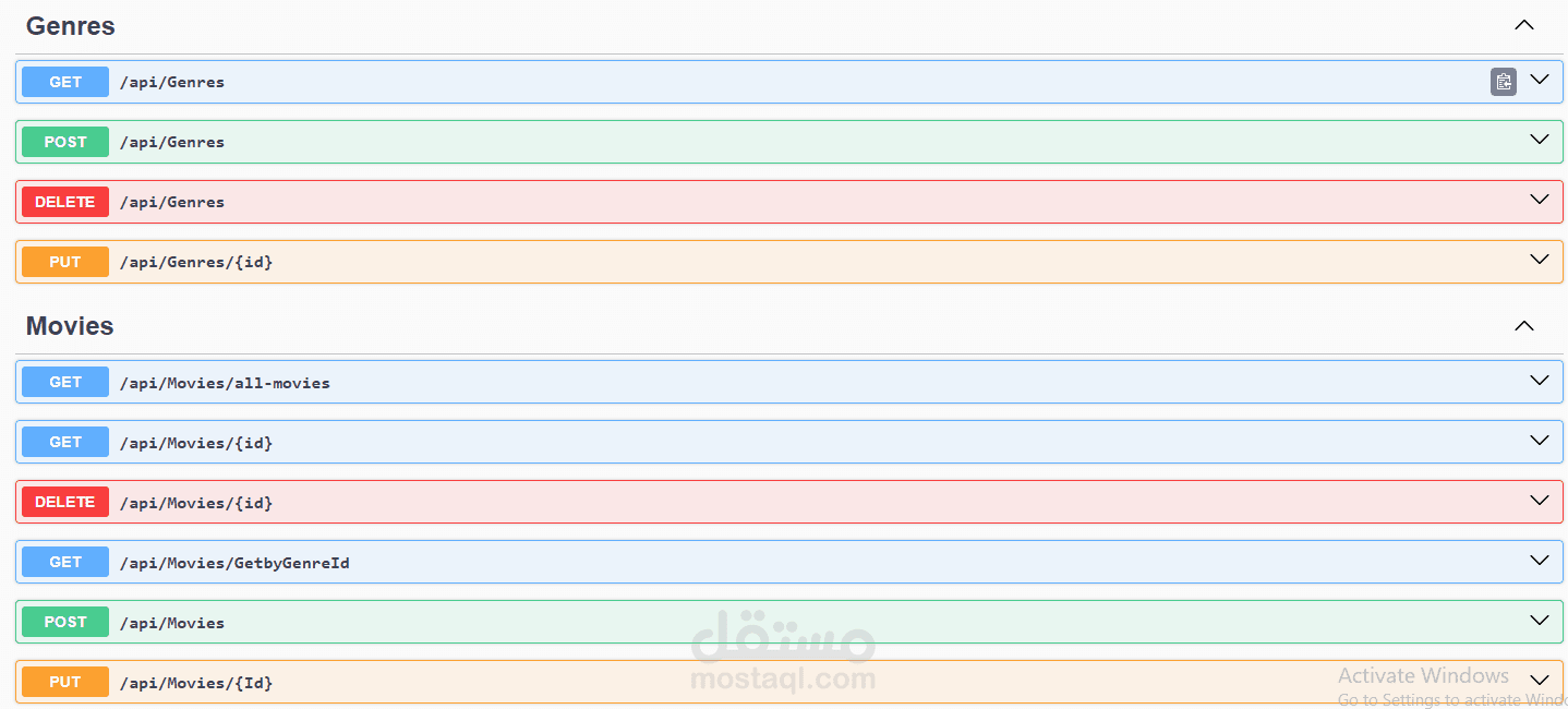 بناء API احترافي بستخدام  . Net