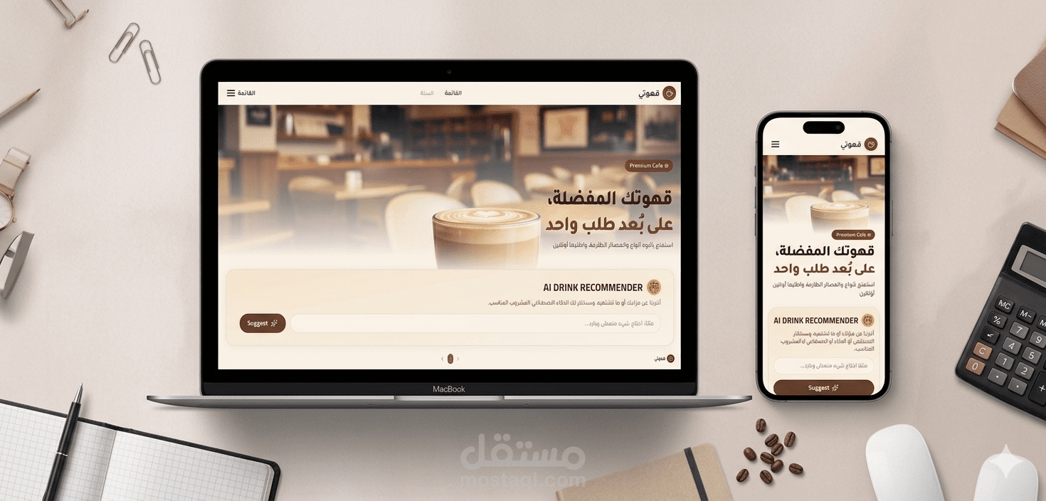 موقع كافيه + طلب أونلاين (Smart Coffee Shop)