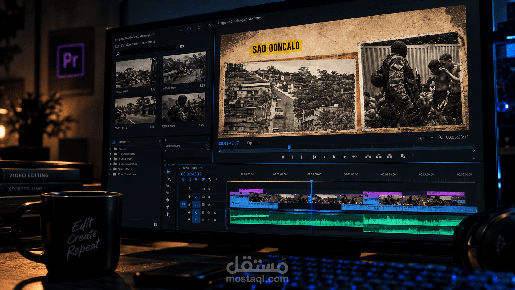 مونتاج فيديوهات وثائقية Documentary Video Editing