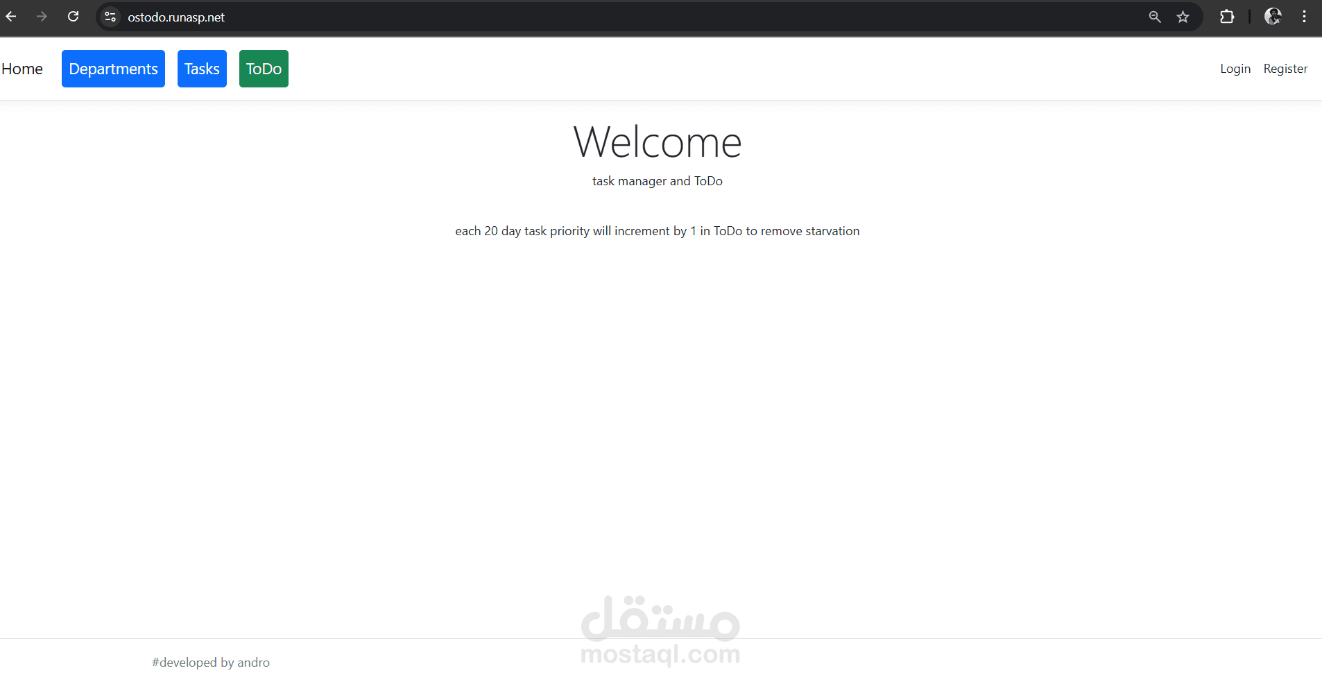 Task Manager System using ASP.NET Core MVC