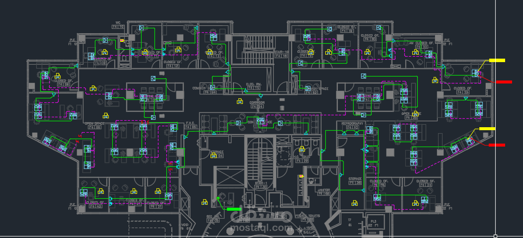 التصميم الكهربائي الشامل لفندق