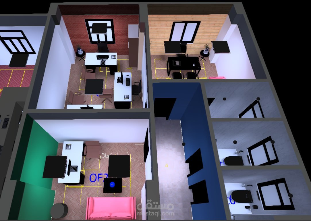 التصميم الكهربائي المتكامل لمبنى في المملكة المتحدة باستخدام Dialux Evo وAutoCAD