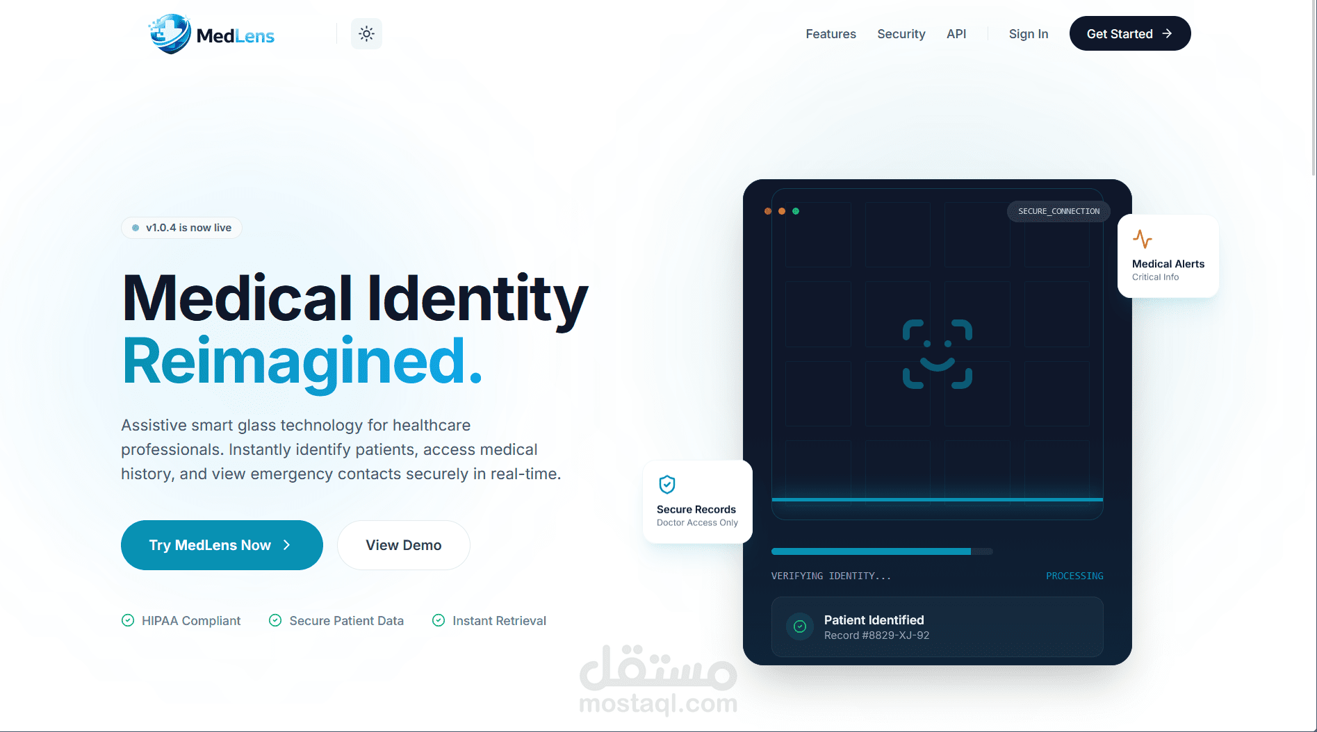 MedLens - منصة التعرف الطبي بالواقع المعزز (AI-Powered AR Medical Identification Platform)
