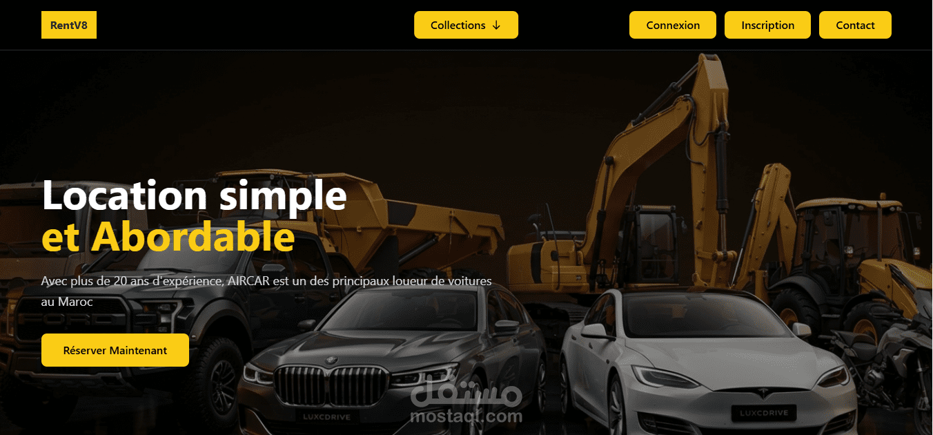 موقع لكراء السيارات en ligne