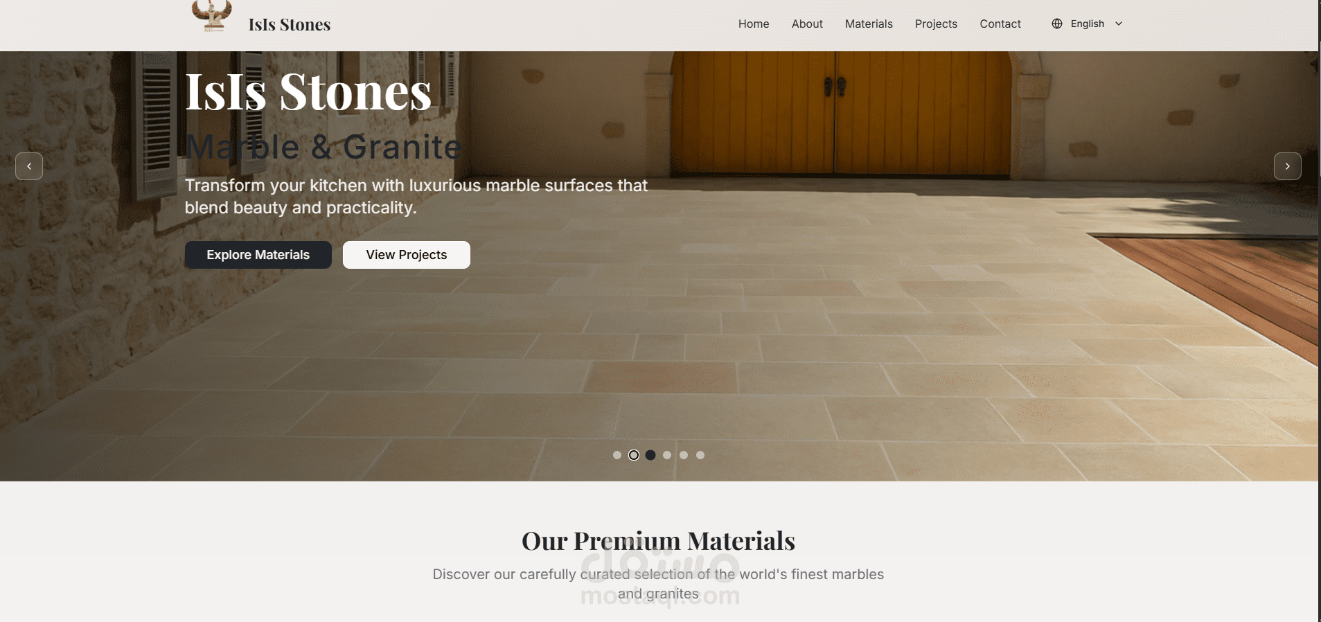 تصميم Portfolio احترافي لشركة سيراميك
