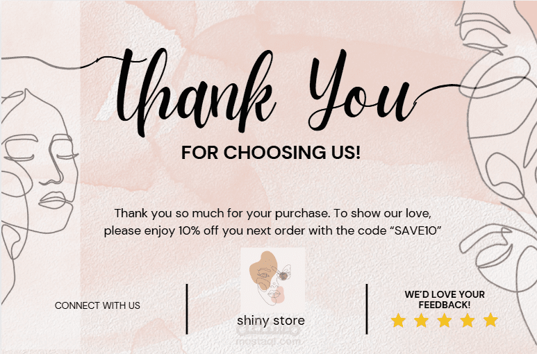 Thank you card for my personal business