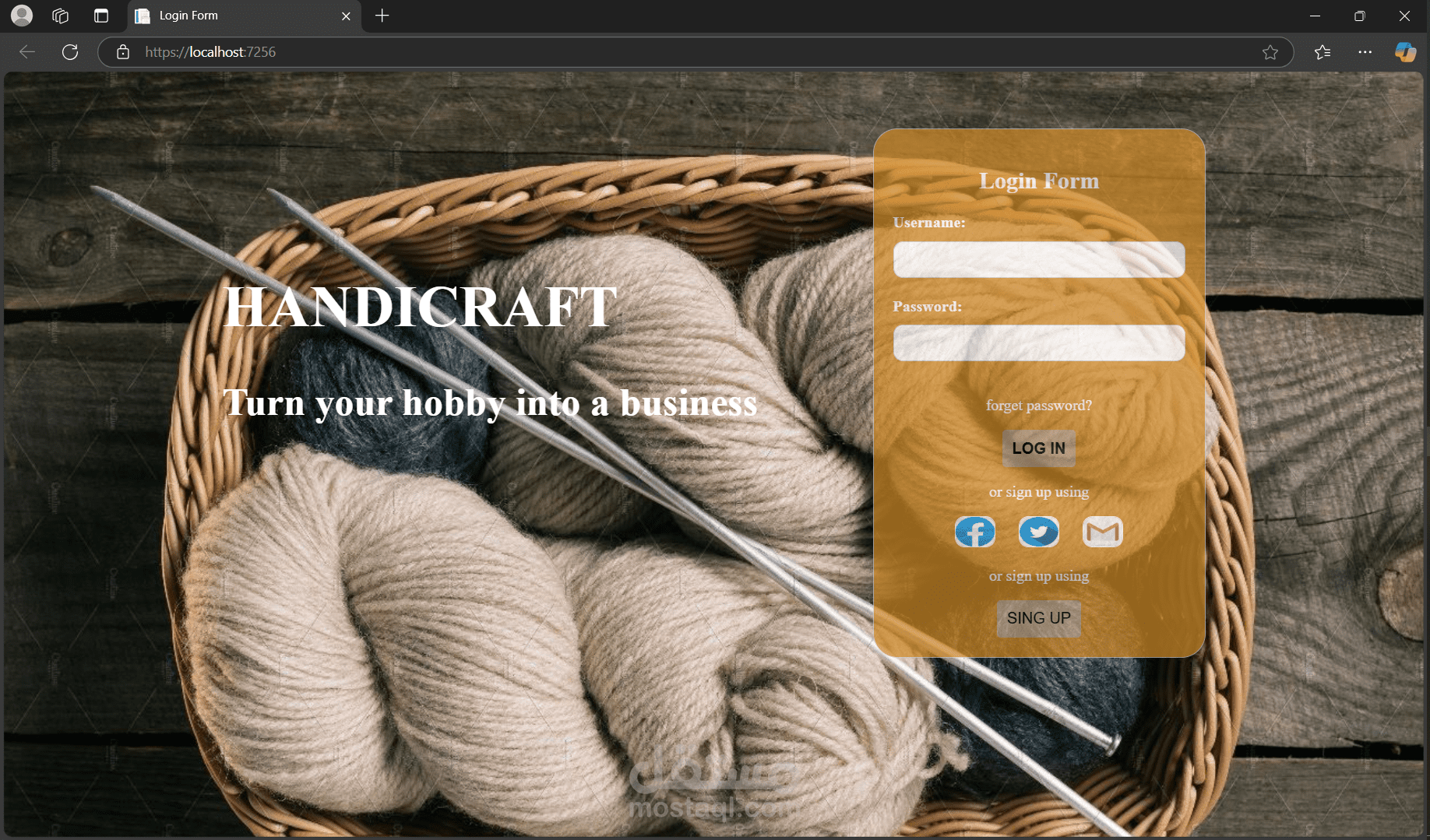 Full Stack Hand-made E-Commerce  website