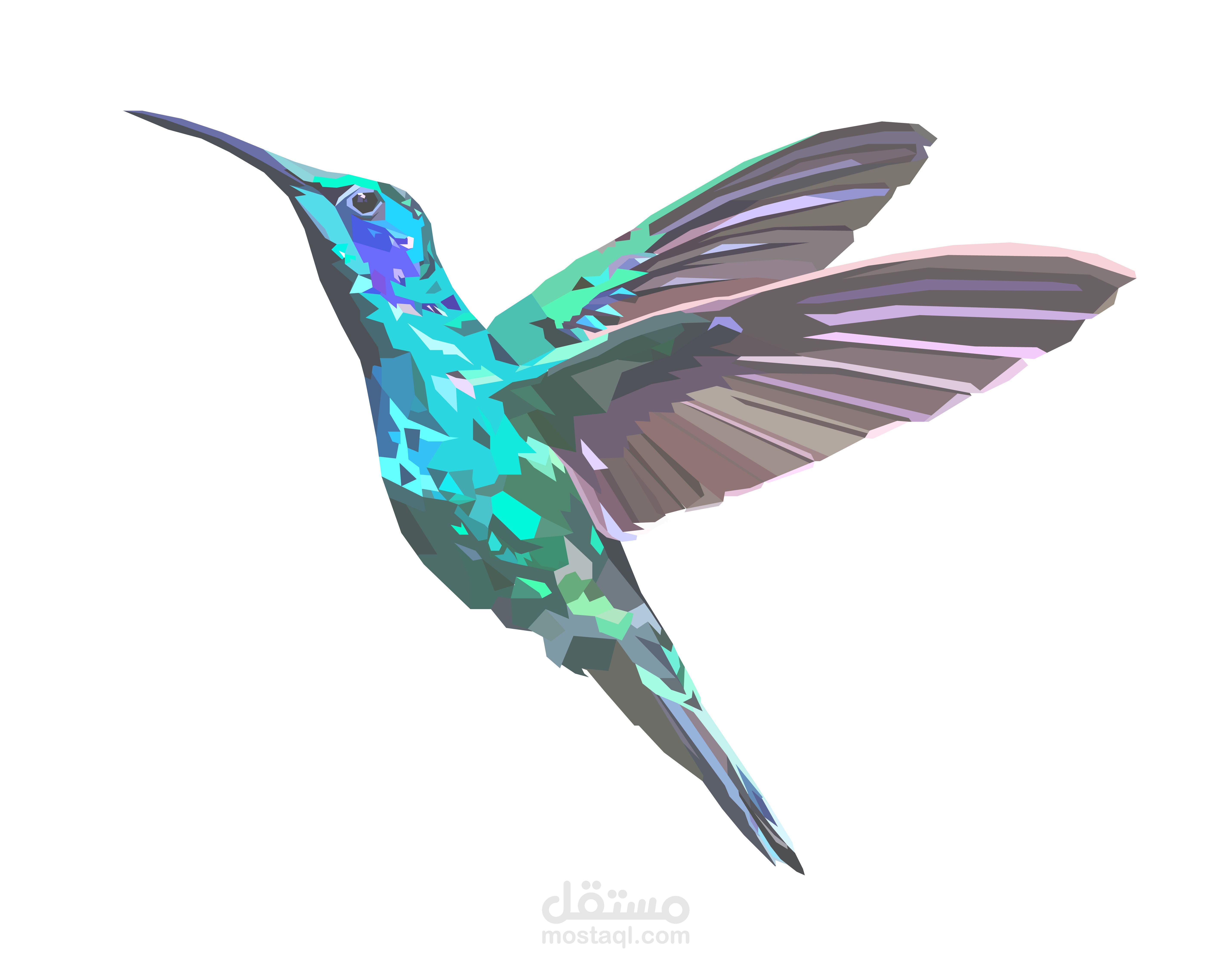 رسم رقمي بأسلوب هندسي