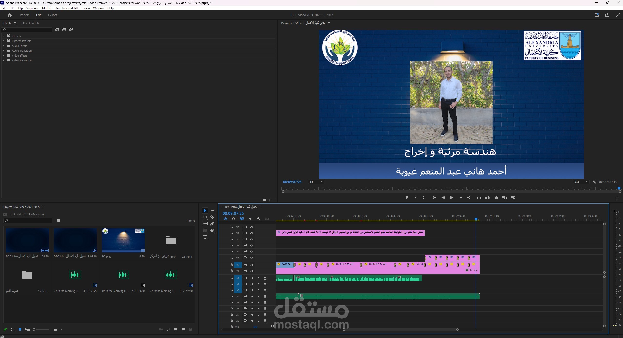 مونتاج لفيديو تعريفي لمركز دعم ذوي الاحتياجات الخاصة كلية الأعمال جامعة الاسكندرية