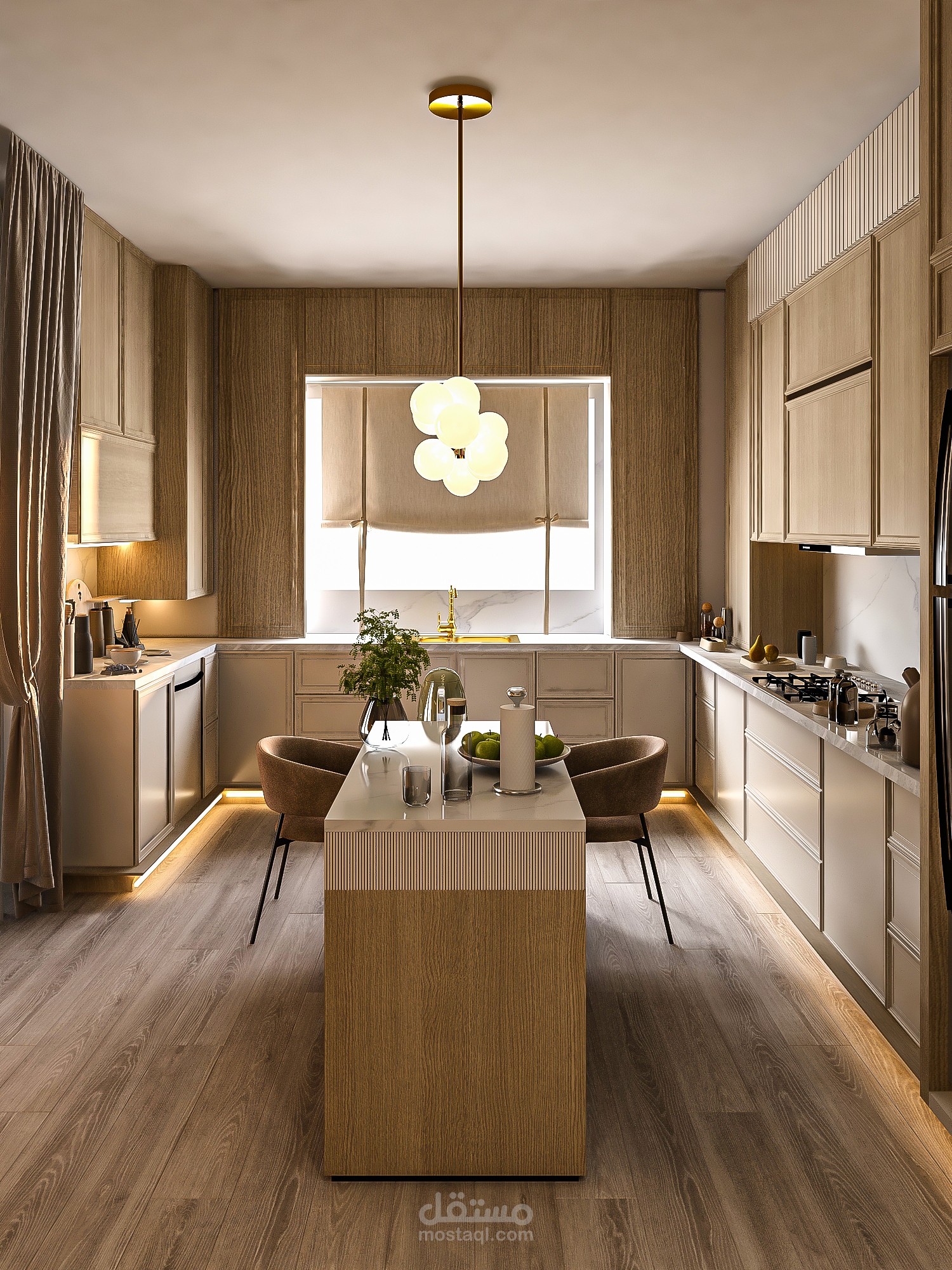 مطبخ "أورورا" - فخامة هادئة