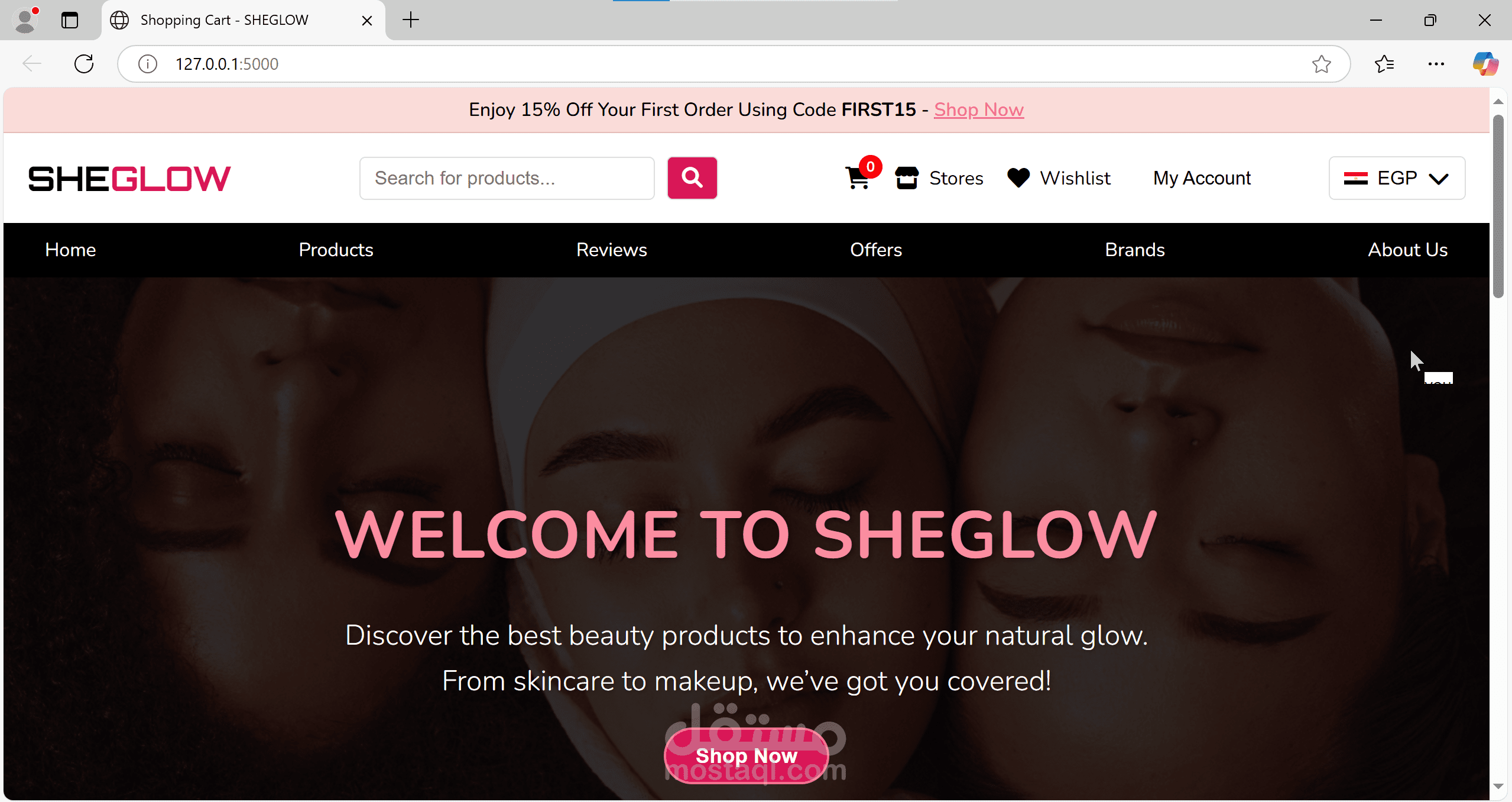 Makeup website