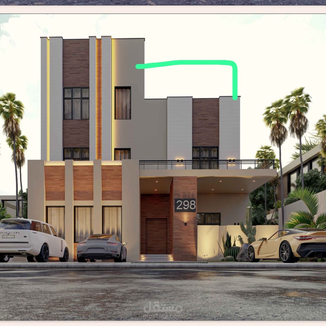 تصميم فيلا سكنيه بالكويت