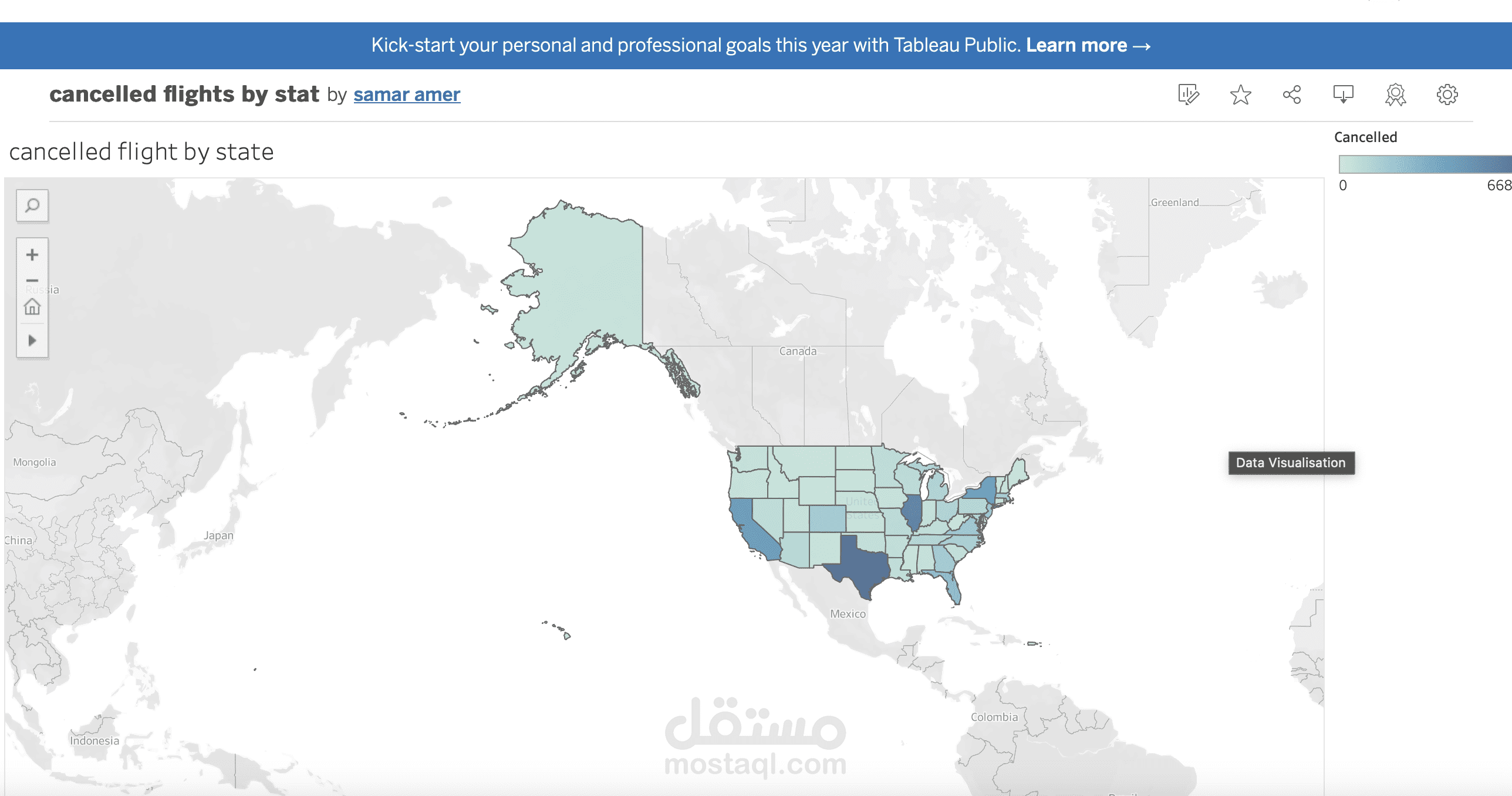 (using tableau to analyze and visualize data of (Flights delays data
