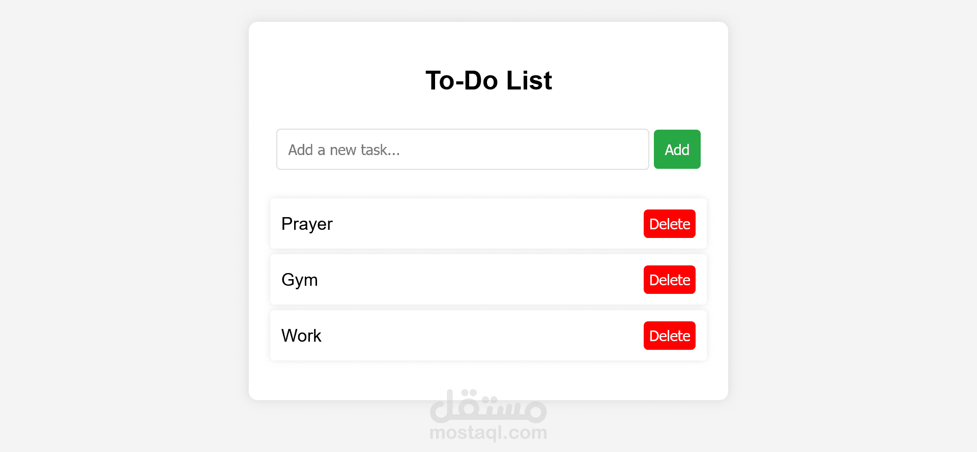 To do list