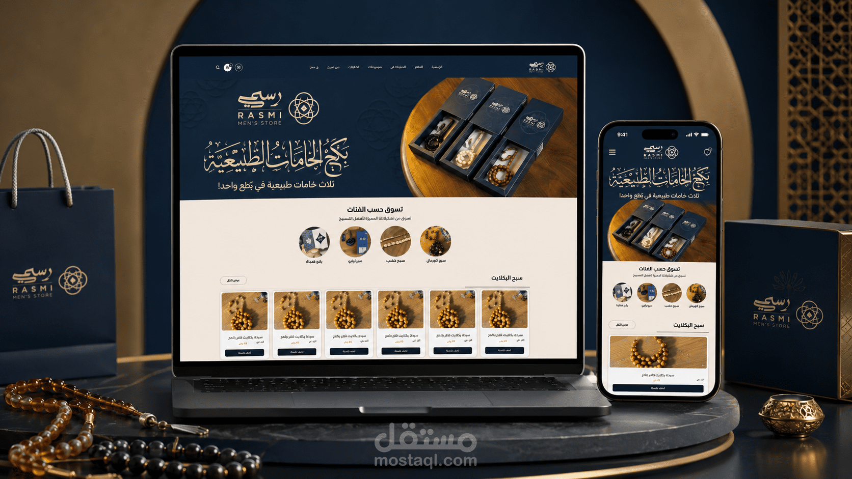 تصميم و تطبيق واجهة متجر رسمي