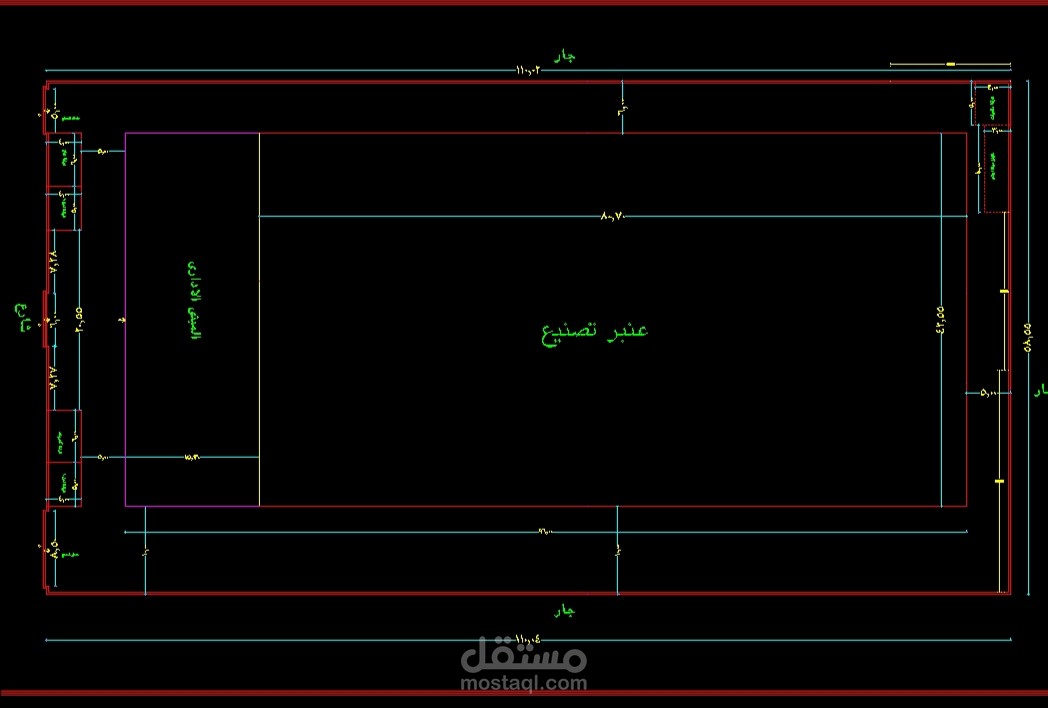 تصميم انشائي لمصنع