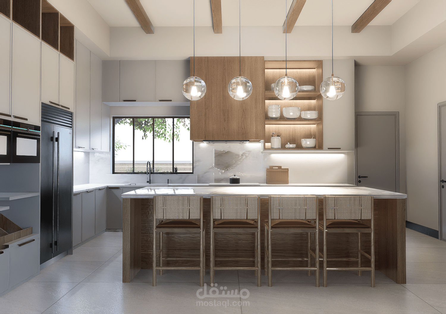 تصميم داخلي ومساحات خارجية لفيلا سكنية