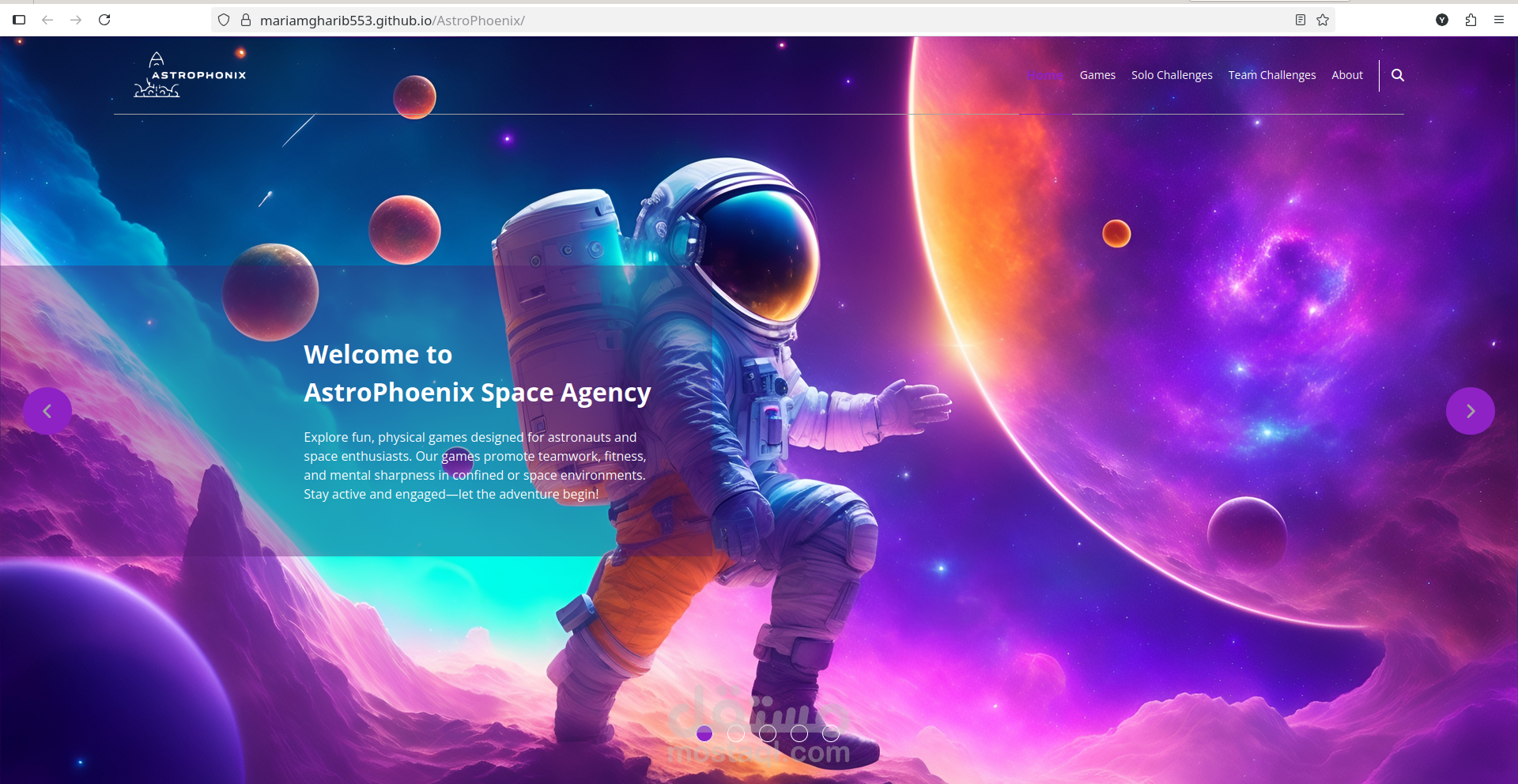AstroPhonix Website for NASA Hacathon Cairo 2024