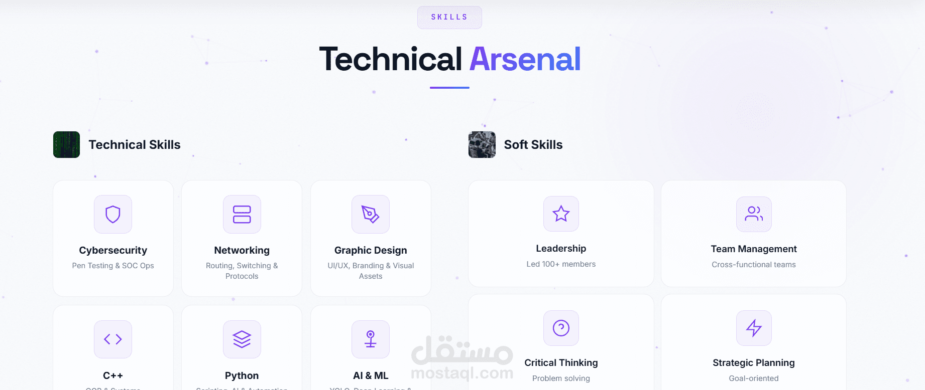 تصميم موقع Portfolio احترافي