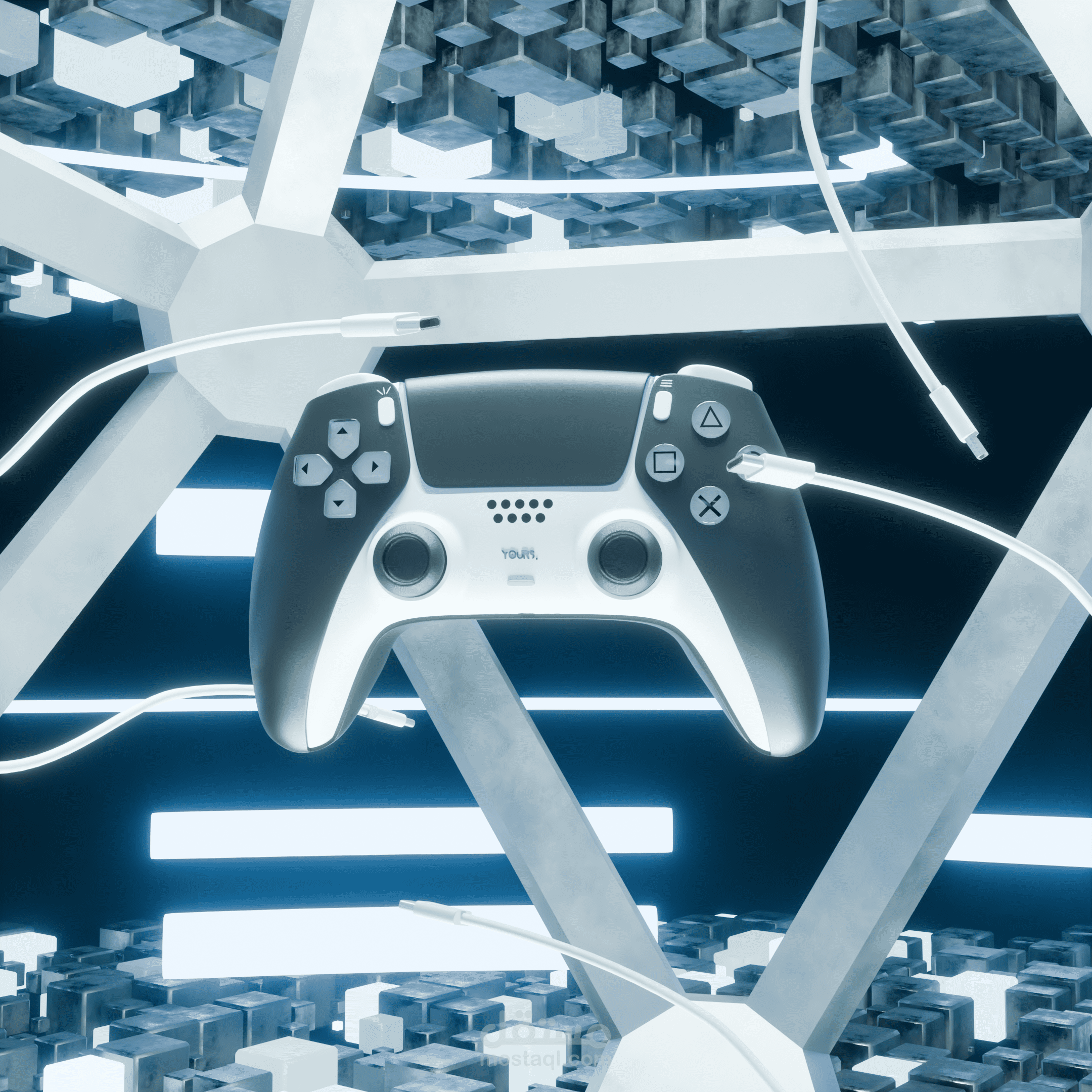 تحريك جهاز تحكم ألعاب ثلاثي الأبعاد