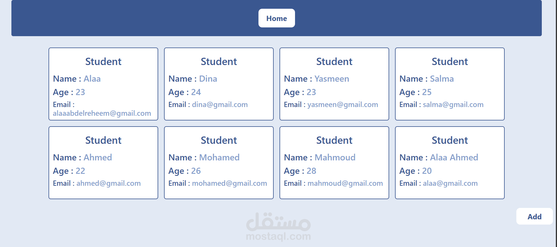 Add Student to json file