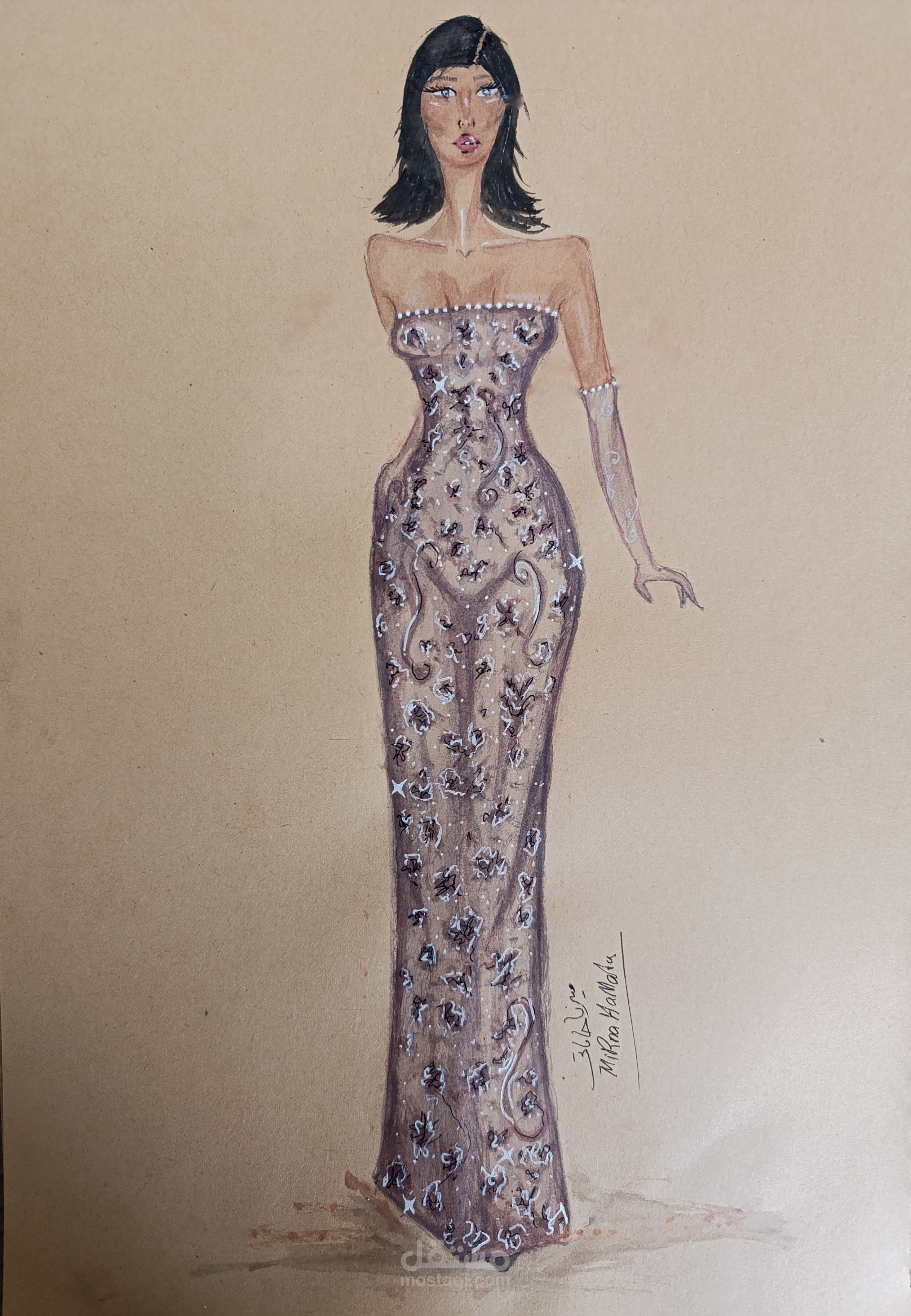 تصميم فستان سهرة