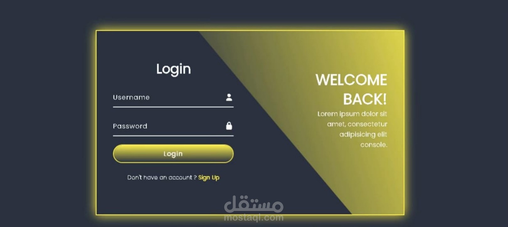 برمجة وتطوير فورم تسجيل دخول لموقع ويب