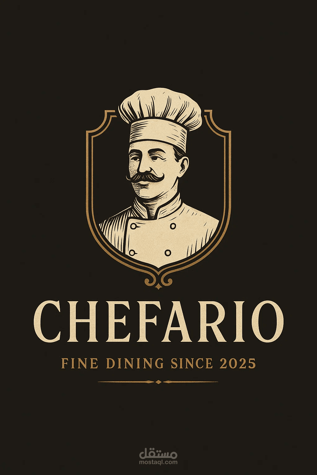 تصميم لوجو كلاسيكي لمطعم Chefario