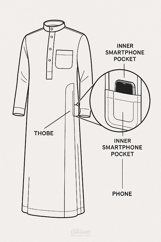 تصميم "Patient Drawing" لجيب داخلي مخصص للهاتف وريموت السيارة