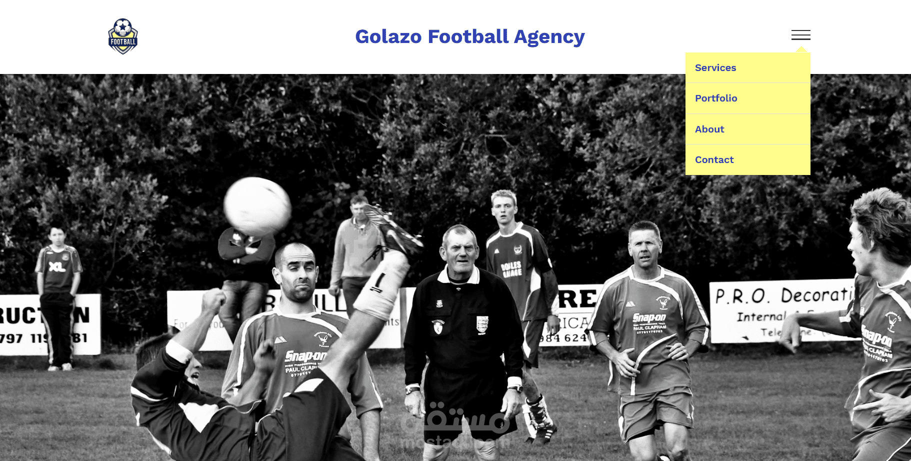 Website for Football Agency