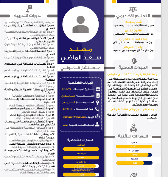 كتابة وتصميم السيرة الذاتية سيفي cv باللغتين العربية والانكليزية